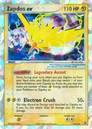 Zapdos ex — Pokémon TCG card