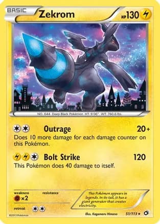Zekrom — Legendary Treasures Pokémon TCG card by Kagemaru Himeno