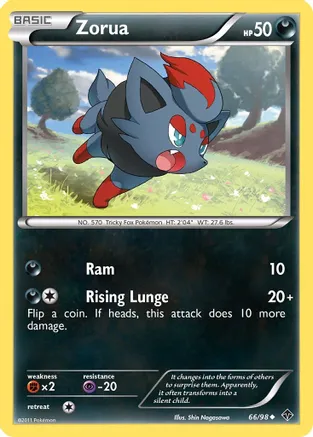 Zorua — Emerging Powers Pokémon TCG card by Shin Nagasawa