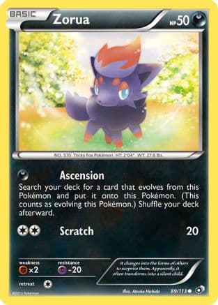 Zorua — Legendary Treasures Pokémon TCG card by Hitoshi Ariga