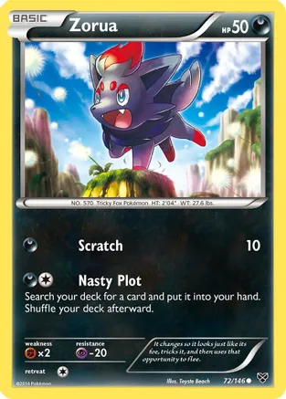 Zorua — XY Base Set Pokémon TCG card by Toyste Beach