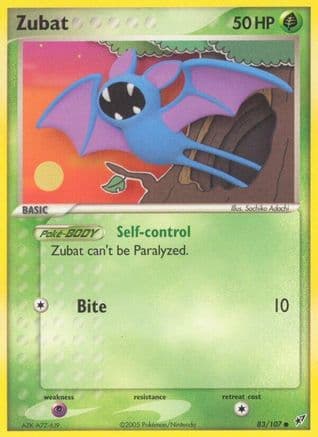 Zubat — EX Deoxys Pokémon TCG card by Sachiko Adachi