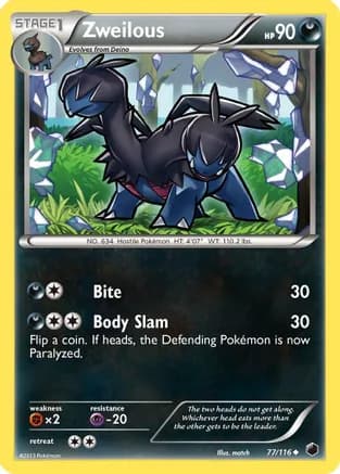 Zweilous — Plasma Freeze Pokémon TCG card by match