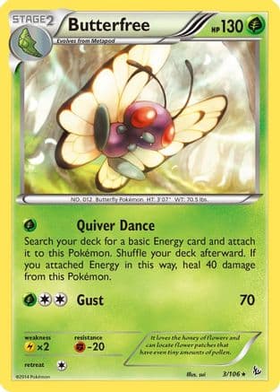 Butterfree — XY - Flashfire Pokémon TCG card by Taira Akitsu
