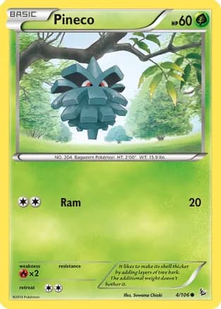 Pineco — XY - Flashfire Pokémon TCG card by Kouki Saitou