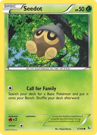 Seedot — XY - Flashfire Pokémon TCG card by otumami