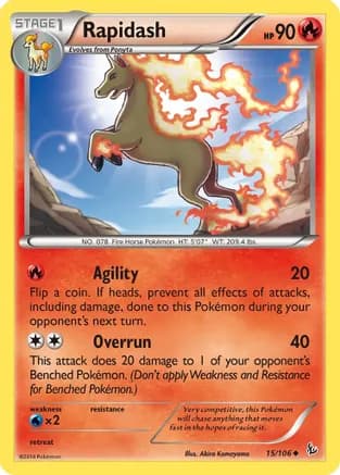 Rapidash — XY - Flashfire Pokémon TCG card by DemizuPosuka