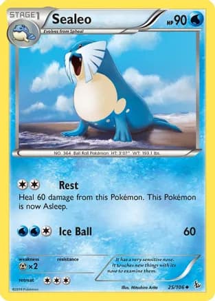 Sealeo — XY - Flashfire Pokémon TCG card by Mitsuhiro Arita