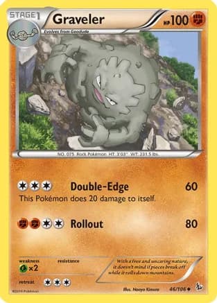 Graveler — XY - Flashfire Pokémon TCG card by Naoyo Kimura