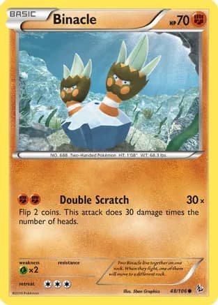 Binacle — XY - Flashfire Pokémon TCG card by 5ban Graphics