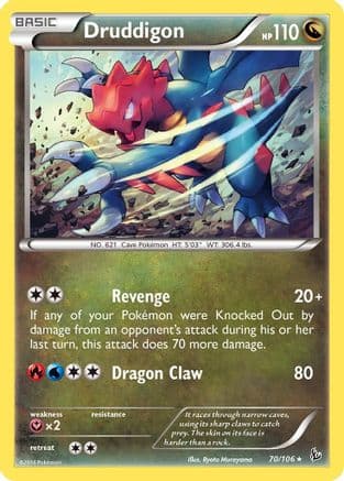 Druddigon — XY - Flashfire Pokémon TCG card by Ryota Murayama
