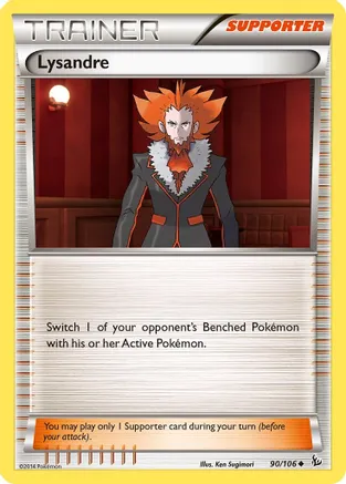 Lysandre — XY - Flashfire Pokémon TCG card by Ken Sugimori