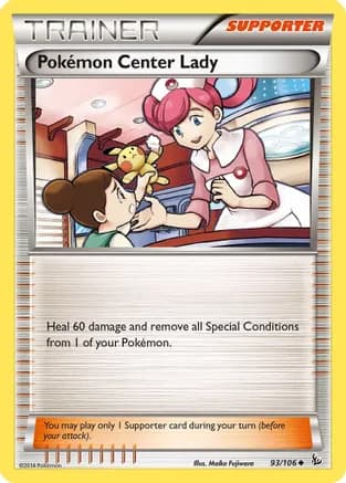 Pokemon Center Lady — XY - Flashfire Pokémon TCG card by Maiko Fujiwara