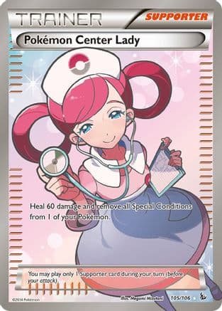 Pokemon Center Lady (105 Full Art) — XY - Flashfire Pokémon TCG card by Megumi Mizutani