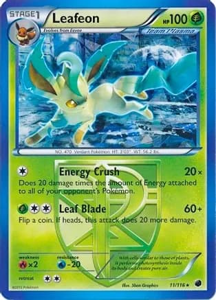 Leafeon - 11/116 (BW Plasma Freeze) — Deck Exclusives