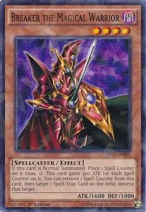 Breaker the Magical Warrior (Shatterfoil) — Battle Pack 3: Monster League Yu-Gi-Oh! card by KAZUKI TAKAHASHI