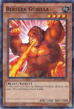Berserk Gorilla (Shatterfoil) — Battle Pack 3: Monster League Yu-Gi-Oh! card by KAZUKI TAKAHASHI