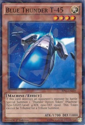 Blue Thunder T-45 (Shatterfoil) — Battle Pack 3: Monster League Yu-Gi-Oh! card by KAZUKI TAKAHASHI