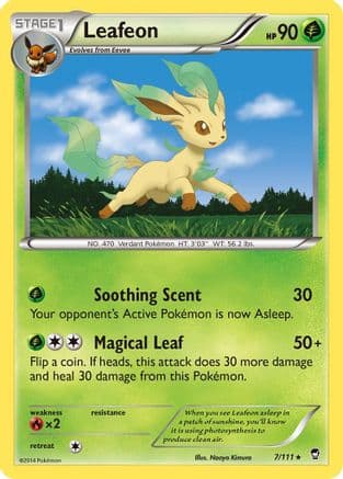 Leafeon — XY - Furious Fists Pokémon TCG card by Naoyo Kimura