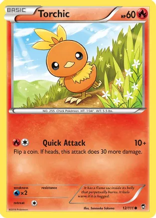 Torchic — XY - Furious Fists Pokémon TCG card by Sanosuke Sakuma
