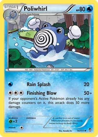 Poliwhirl — XY - Furious Fists Pokémon TCG card by Kanako Eo