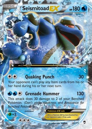 Seismitoad EX — XY - Furious Fists Pokémon TCG card by Eske Yoshinob