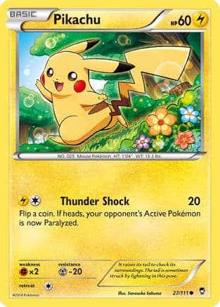 Pikachu — XY - Furious Fists Pokémon TCG card by Atsushi Furusawa