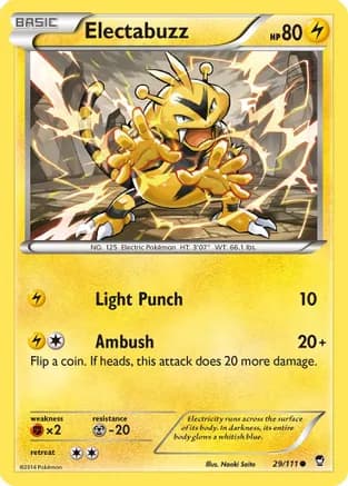 Electabuzz — XY - Furious Fists Pokémon TCG card by Naoki Saito