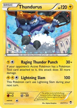 Thundurus — XY - Furious Fists Pokémon TCG card by hncl