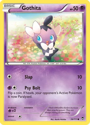 Gothita — XY - Furious Fists Pokémon TCG card by Atsuko Nishida