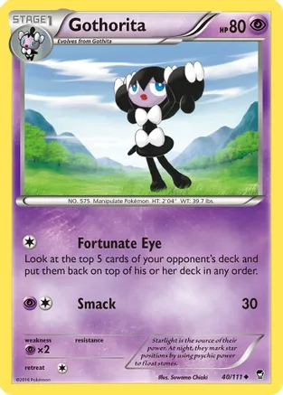 Gothorita — XY - Furious Fists Pokémon TCG card by Suwama Chiaki