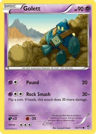 Golett — XY - Furious Fists Pokémon TCG card by Uta