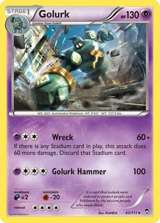 Golurk — XY - Furious Fists Pokémon TCG card by Uta