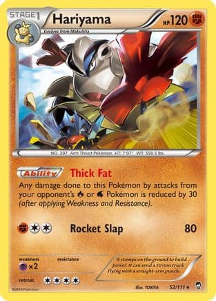 Hariyama — XY - Furious Fists Pokémon TCG card by TOKIYA