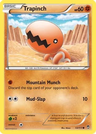 Trapinch — XY - Furious Fists Pokémon TCG card by Mizue