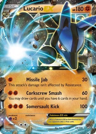 Lucario EX — XY - Furious Fists Pokémon TCG card by Eske Yoshinob