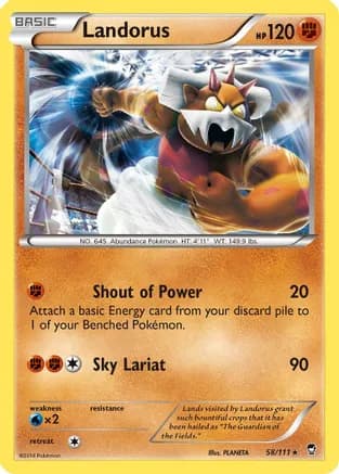 Landorus — XY - Furious Fists Pokémon TCG card by PLANETA
