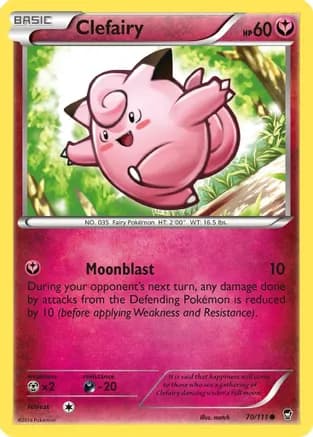 Clefairy (70) — XY - Furious Fists Pokémon TCG card by match