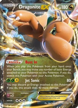 Dragonite EX — XY - Furious Fists Pokémon TCG card by Eske Yoshinob