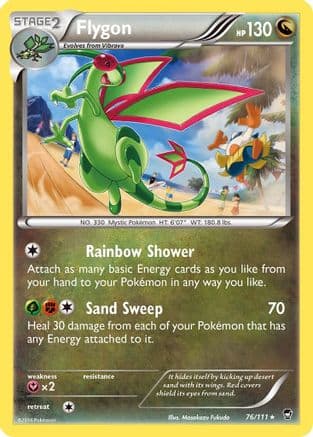 Flygon — XY - Furious Fists Pokémon TCG card by Shin Nagasawa