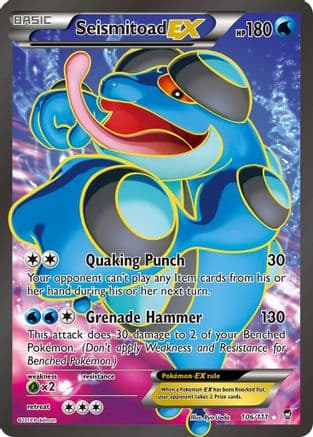 Seismitoad EX (106 Full Art) — XY - Furious Fists Pokémon TCG card by Ryo Ueda
