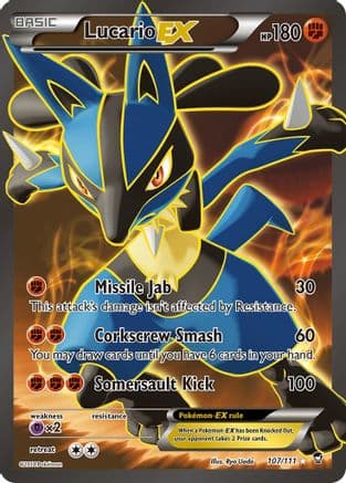 Lucario EX (107 Full Art) — Pokémon TCG card