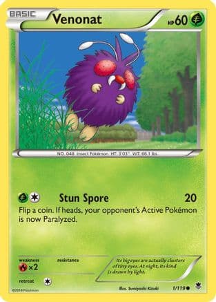 Venonat — XY - Phantom Forces Pokémon TCG card by Sekio