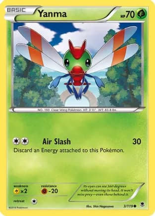 Yanma — XY - Phantom Forces Pokémon TCG card by Shin Nagasawa