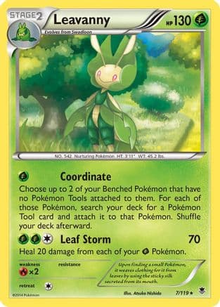 Leavanny — XY - Phantom Forces Pokémon TCG card by Atsuko Nishida