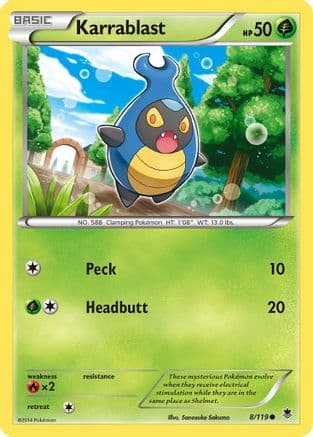 Karrablast — XY - Phantom Forces Pokémon TCG card by Mizue