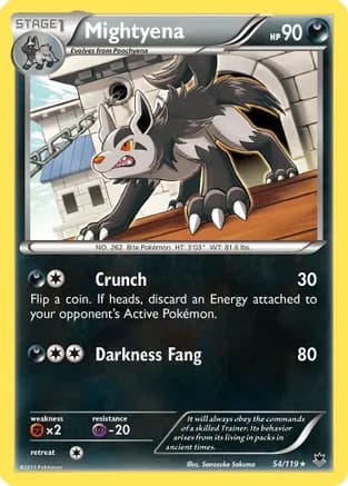Mightyena — XY - Phantom Forces Pokémon TCG card by Sanosuke Sakuma