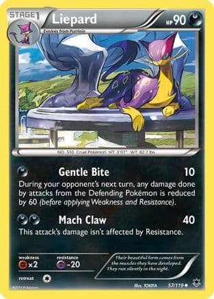 Liepard — XY - Phantom Forces Pokémon TCG card by TOKIYA