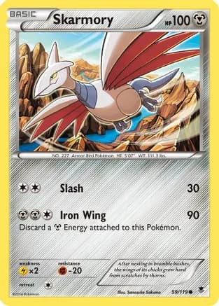 Skarmory — XY - Phantom Forces Pokémon TCG card by Sanosuke Sakuma