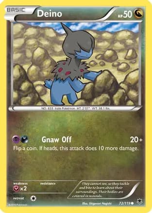 Deino — XY - Phantom Forces Pokémon TCG card by Shigenori Negishi